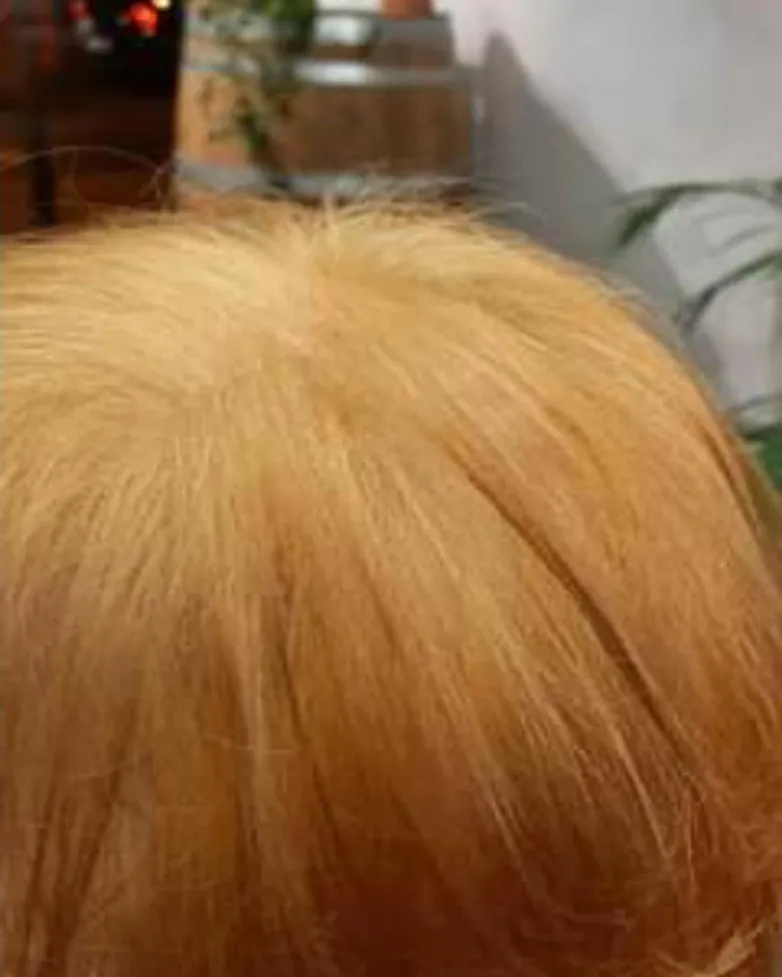 Coloration végétale cuivrée réalisée au salon Namasté à Calais